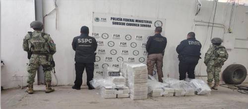 Gobierno de Durazo da un duro golpe al narcotráfico; incauta 400 kilos de cocaína.