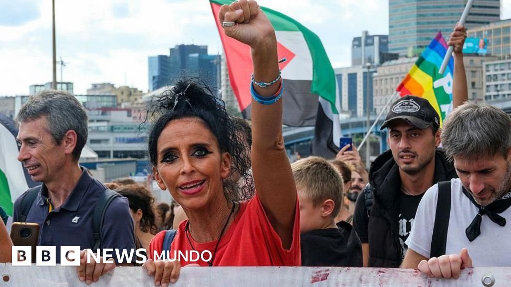 Imágenes impactantes de la huelga y masivas protestas en Italia contra los ataques de Israel en Gaza