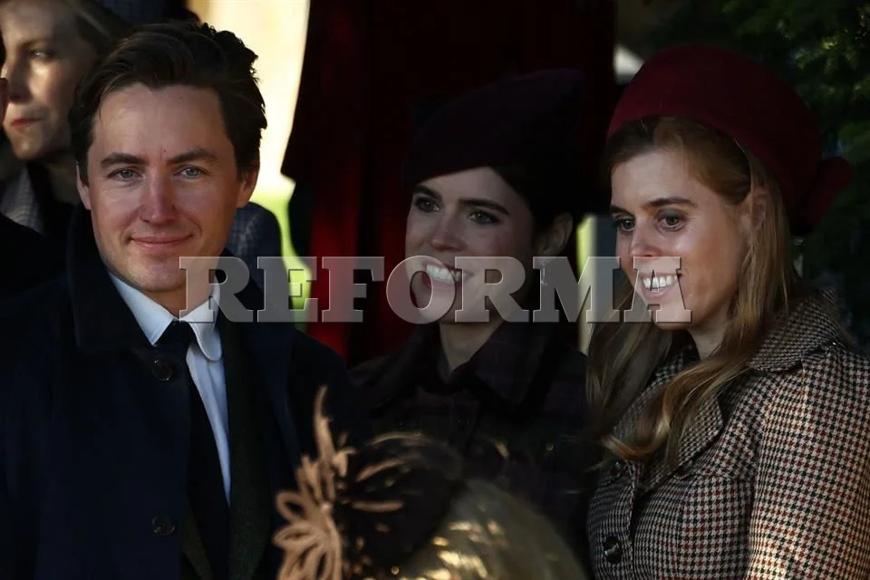 Las hijas de Andrew asisten a la misa real de Navidad en ausencia de su padre