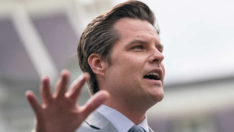 Matt Gaetz, designado por Trump como secretario de Justicia, ha sido objeto de críticas y de una investigación por parte del Departamento de Justicia.