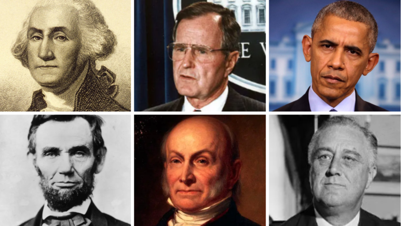 Todos los presidentes de EE.UU. desde George Washington hasta Joe Biden.