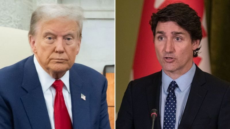 Trump se reúne para cenar con el primer ministro canadiense Justin Trudeau en Mar-a-Lago.