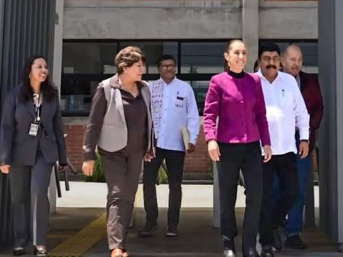 Claudia Sheinbaum and Delfina Gómez Launch High School 330 in Texcoco