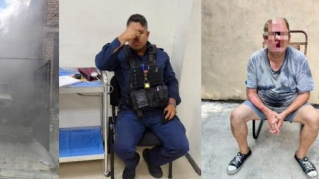 Policeman Risks His Life to Rescue Elderly Man from Fire in Nuevo León